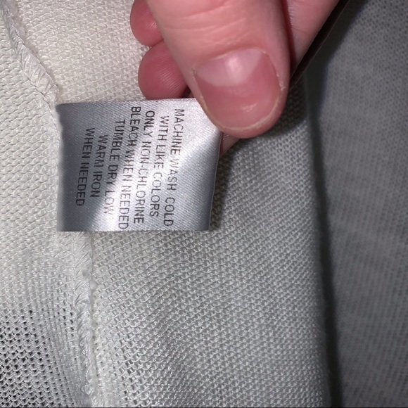 Almost Famous Sweater Cardigan white Medium open waterfall front long sleeve - Picture 7 of 7
